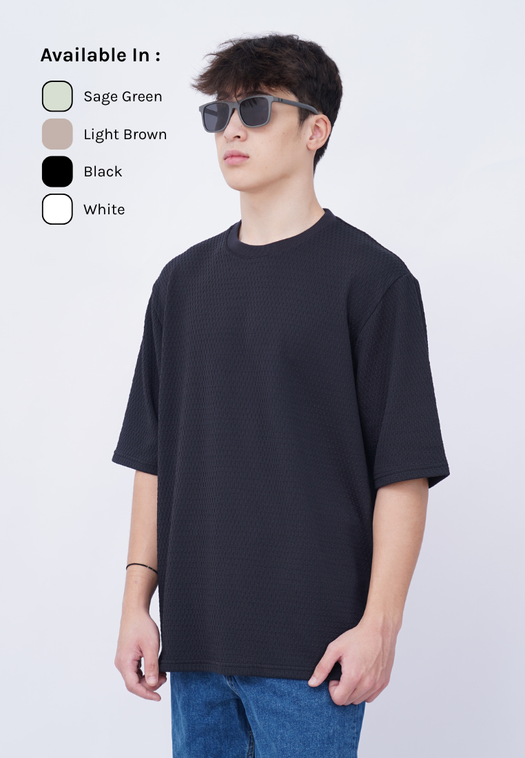 Ryusei T-shirt Oversize SORA Knit – Kaos Knit dengan Tekstur Unik