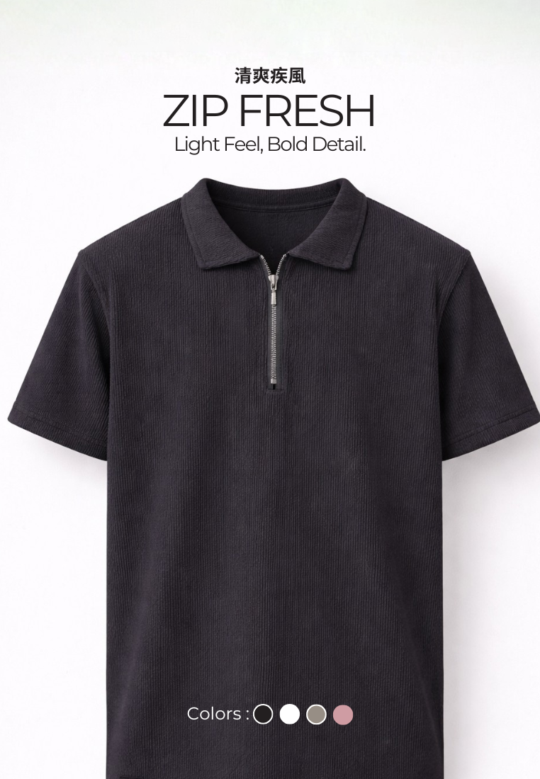 Ryusei Polo Pria SHIN Fit Basic | Polo dengan Tekstur Unik