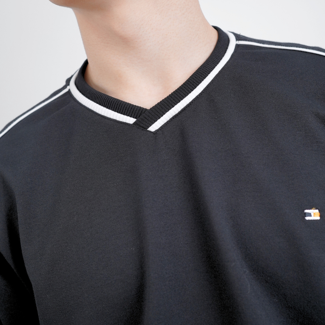 Ryusei Kaos Pria Boxy Oversize Kanata Black