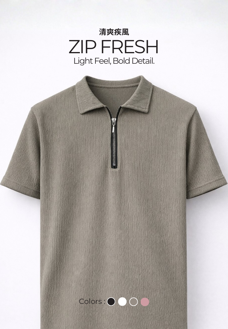 Ryusei Polo Pria SHIN Fit Basic | Polo dengan Tekstur Unik