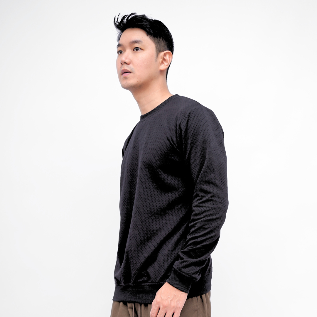 Ryusei Sweater Pria Nao Black