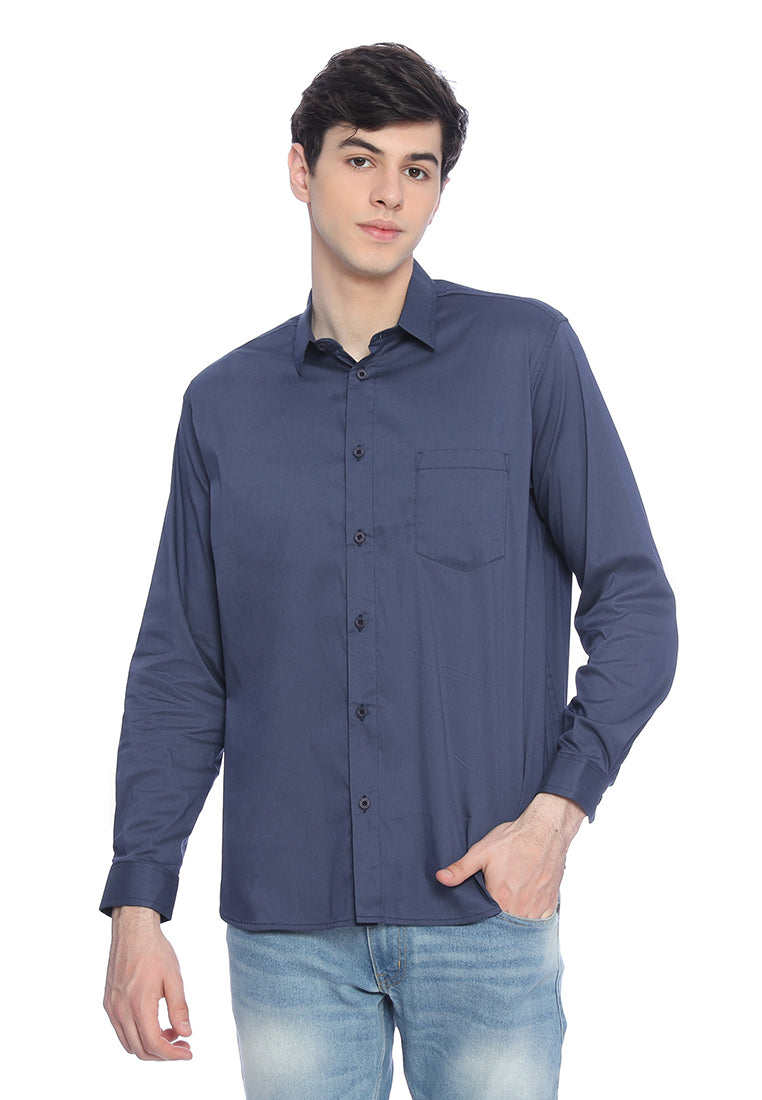 Ryusei Shirt Nakata Long Sleeve Navy - Ryusei