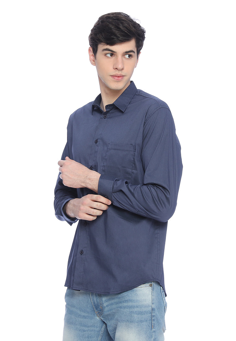 Ryusei Shirt Nakata Long Sleeve Navy - Ryusei