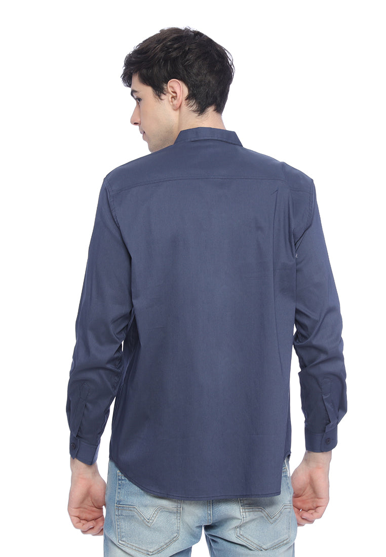 Ryusei Shirt Nakata Long Sleeve Navy - Ryusei