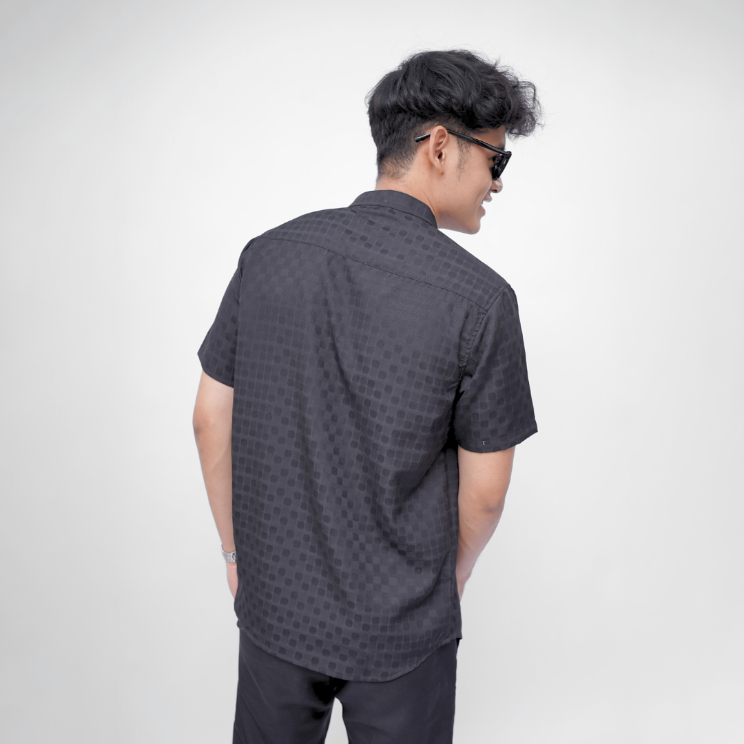 Ryusei Kemeja Kerah Koko Lengan Pendek Akari