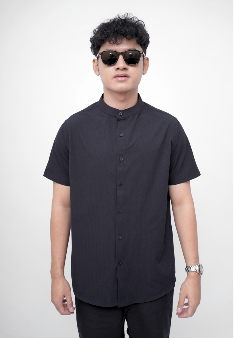 Ryusei Kemeja Kerah Koko Lengan Pendek Seijiro