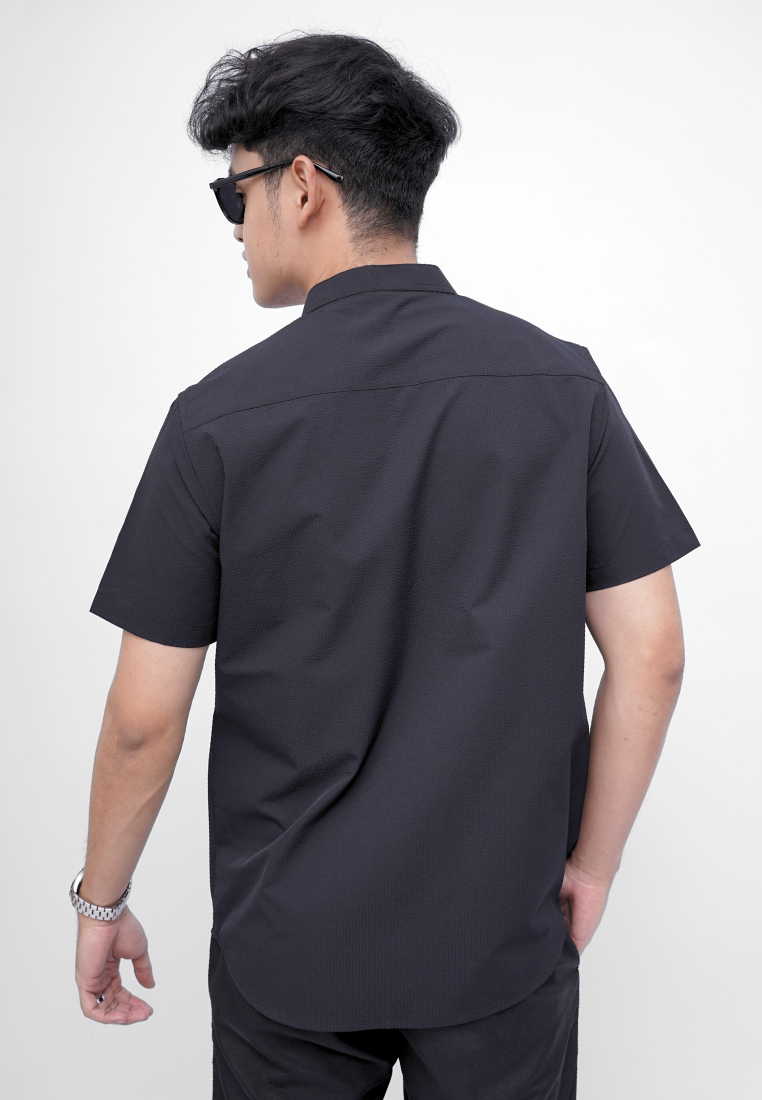 Ryusei Kemeja Kerah Koko Lengan Pendek Seijiro