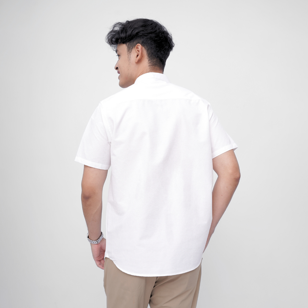 Ryusei Kemeja Kerah Koko Lengan Pendek Seijiro