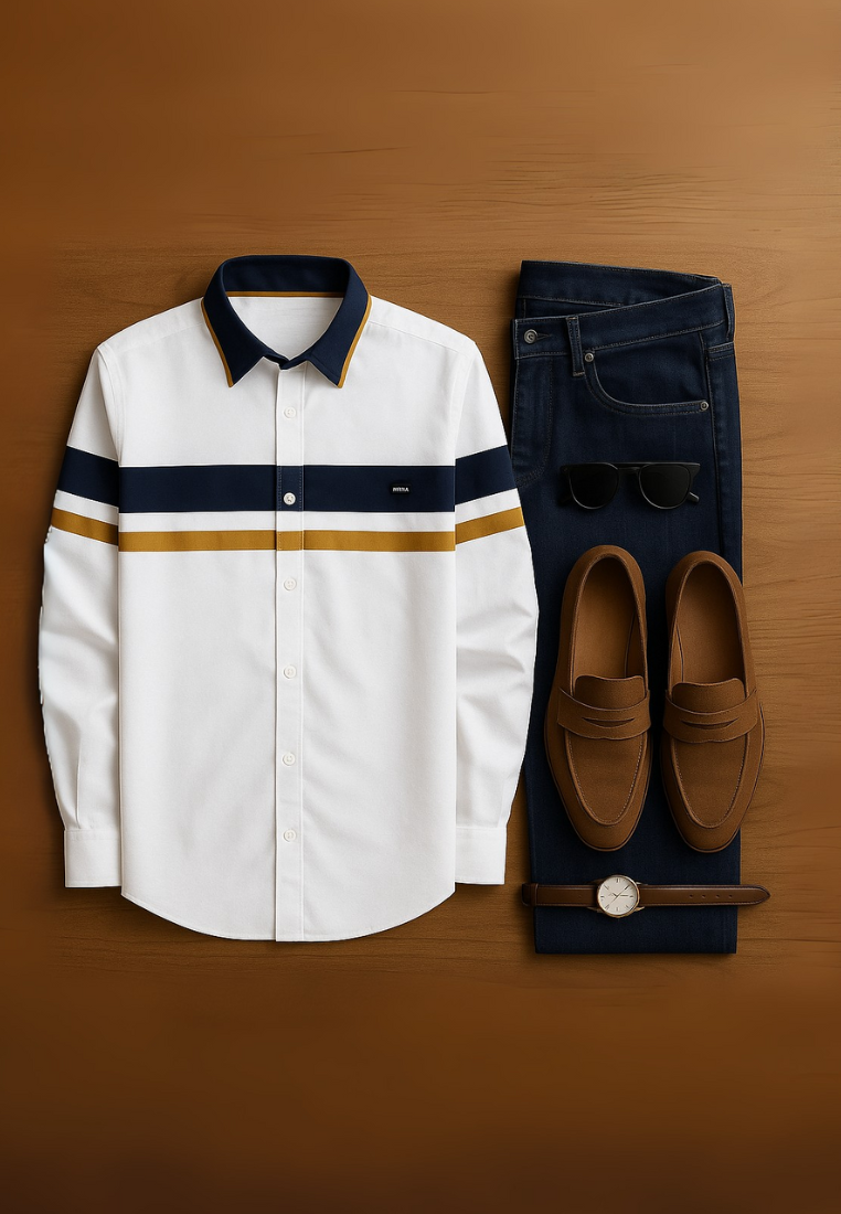 Ryusei Shirt Narushima Long Sleeve CMB White