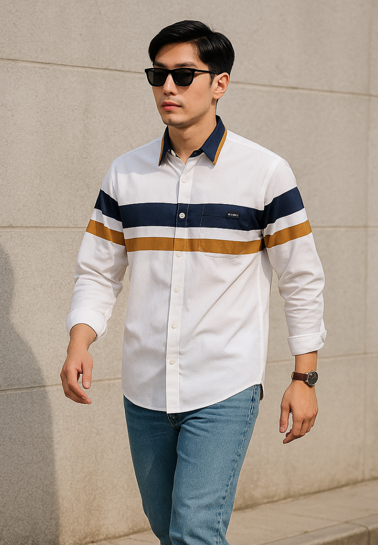 Ryusei Shirt Narushima Long Sleeve CMB White