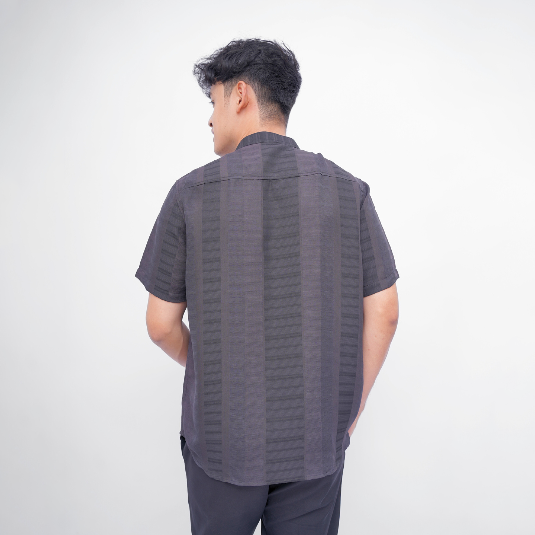 Ryusei Kemeja Kerah Koko Lengan Pendek Yahata
