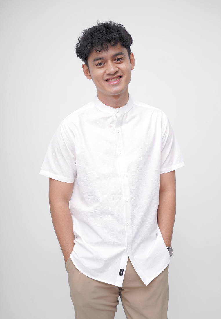 Ryusei Kemeja Kerah Koko Lengan Pendek Seijiro