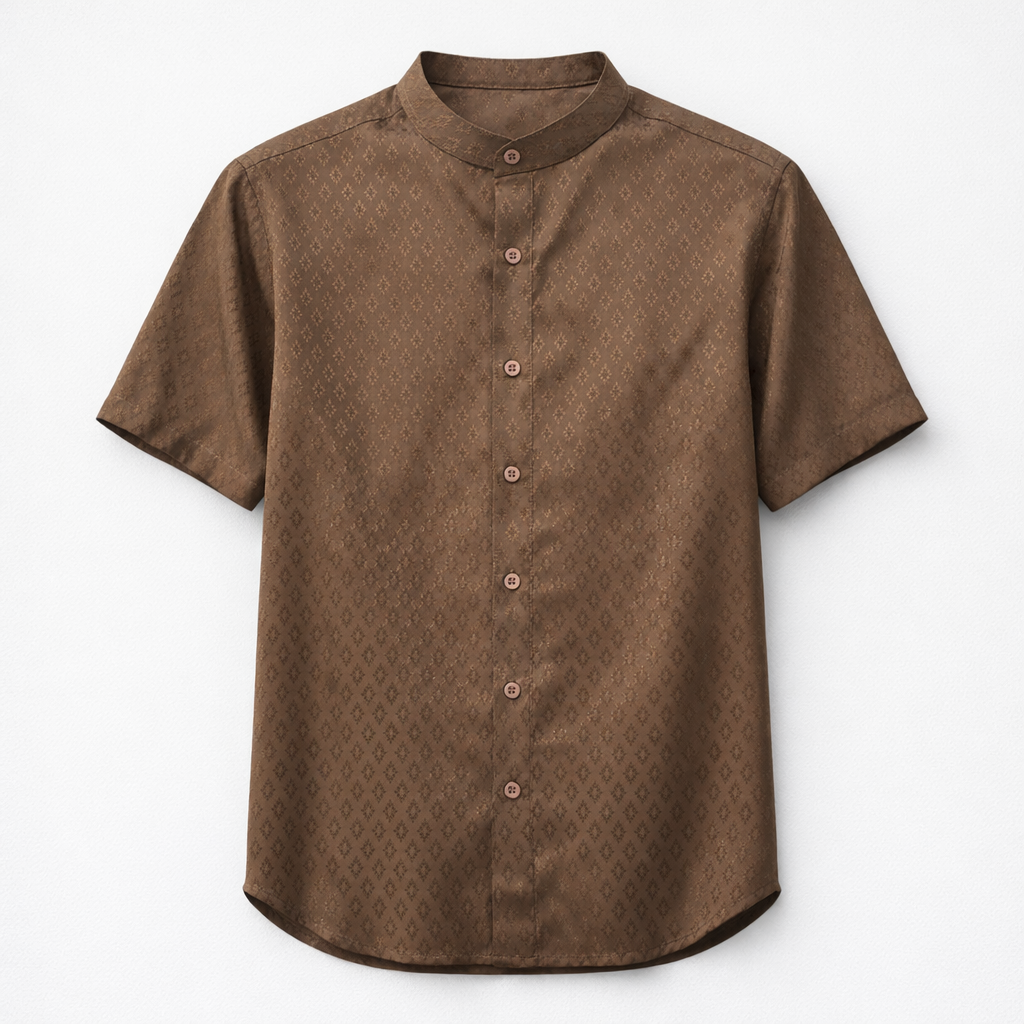 Ryusei Kemeja Kerah Koko Lengan Pendek Yama