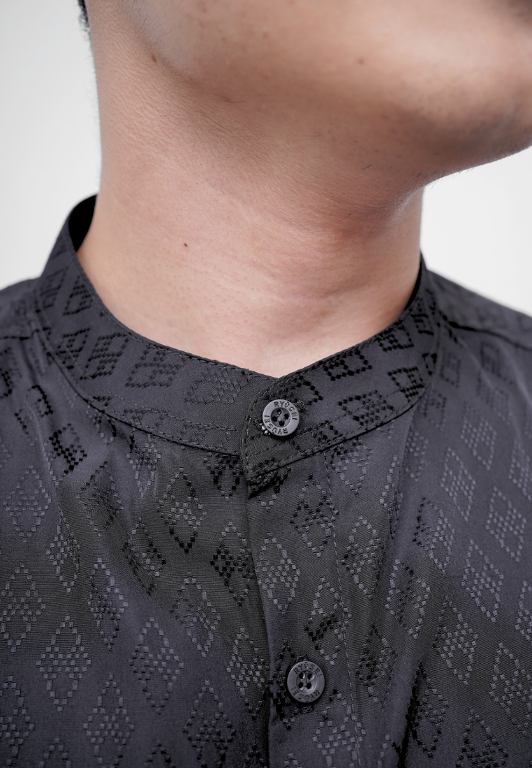 Ryusei Kemeja Kerah Koko Lengan Pendek Yama