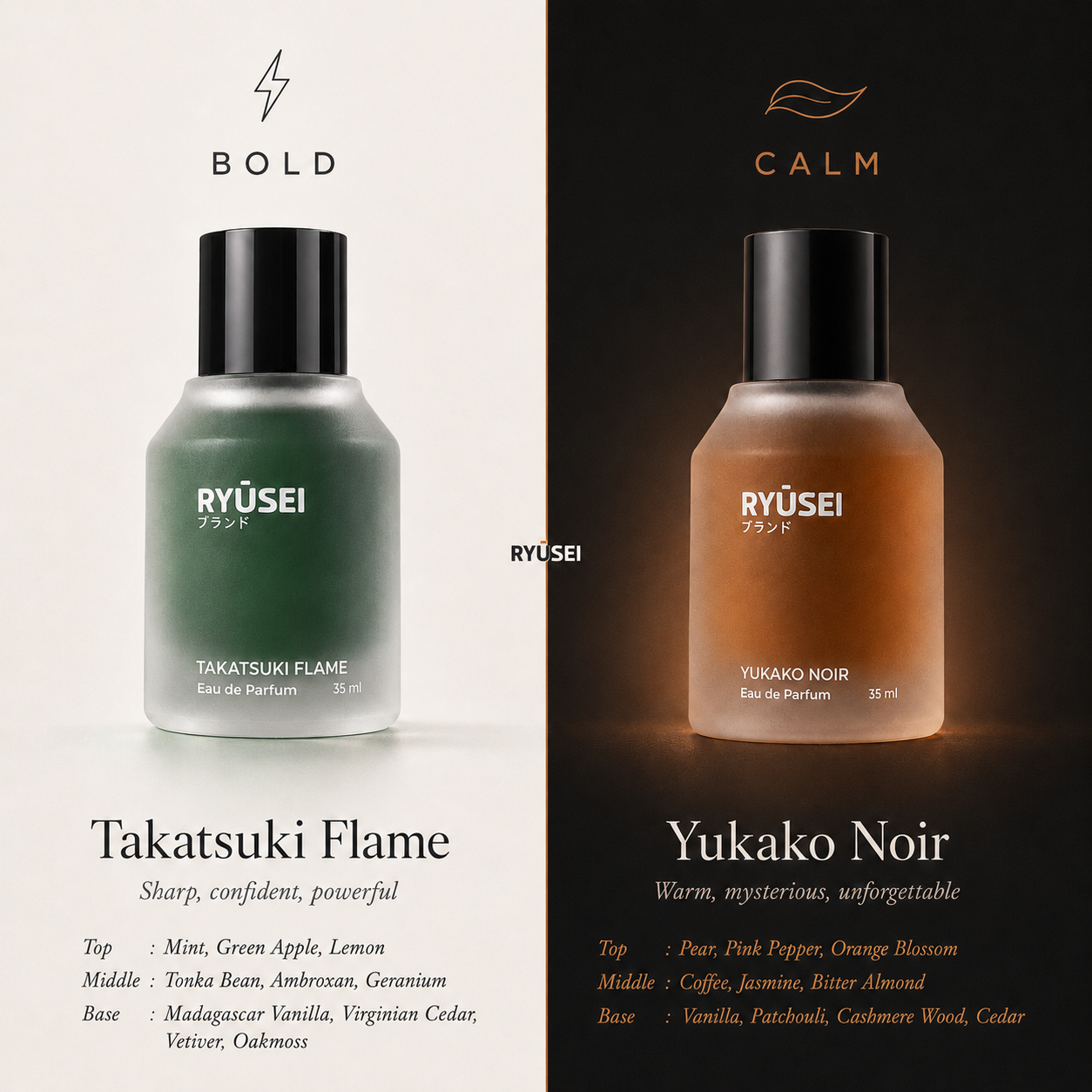 [Bundle] Ryusei Signature Duo Set - Eau de Parfum 35ml x2 - Parfum Pria Bold & Calm