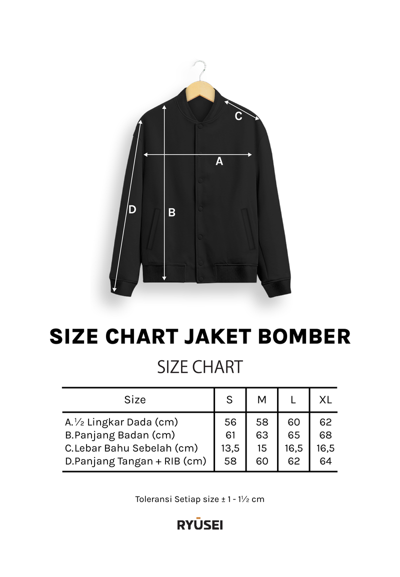Ryusei Jacket Bomber Origin Black