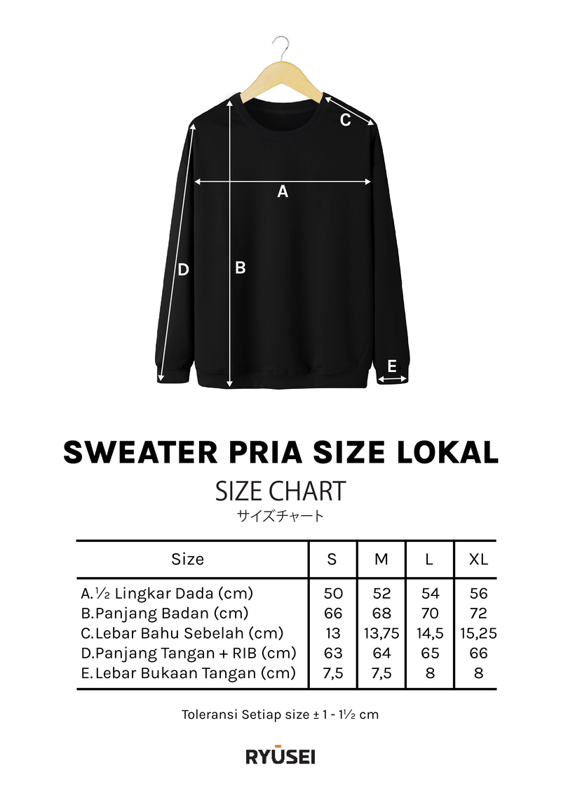 Ryusei Sweater Daily Original Tokyo Black