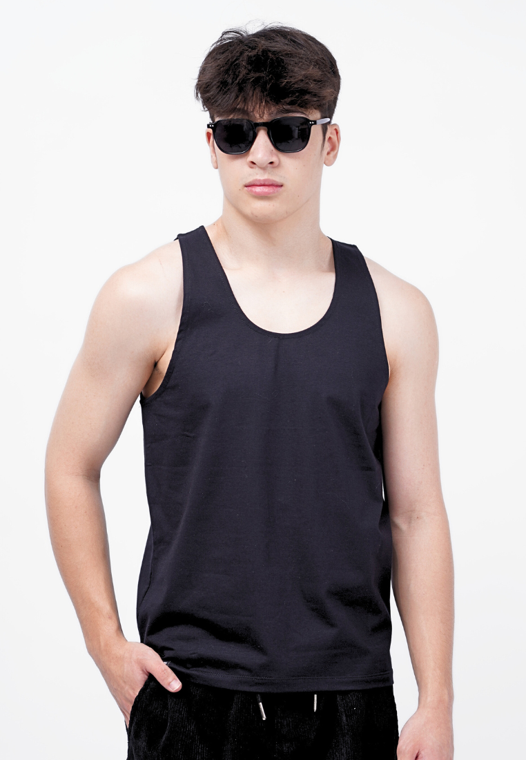 Ryusei Tanktop Pria Yuji Black