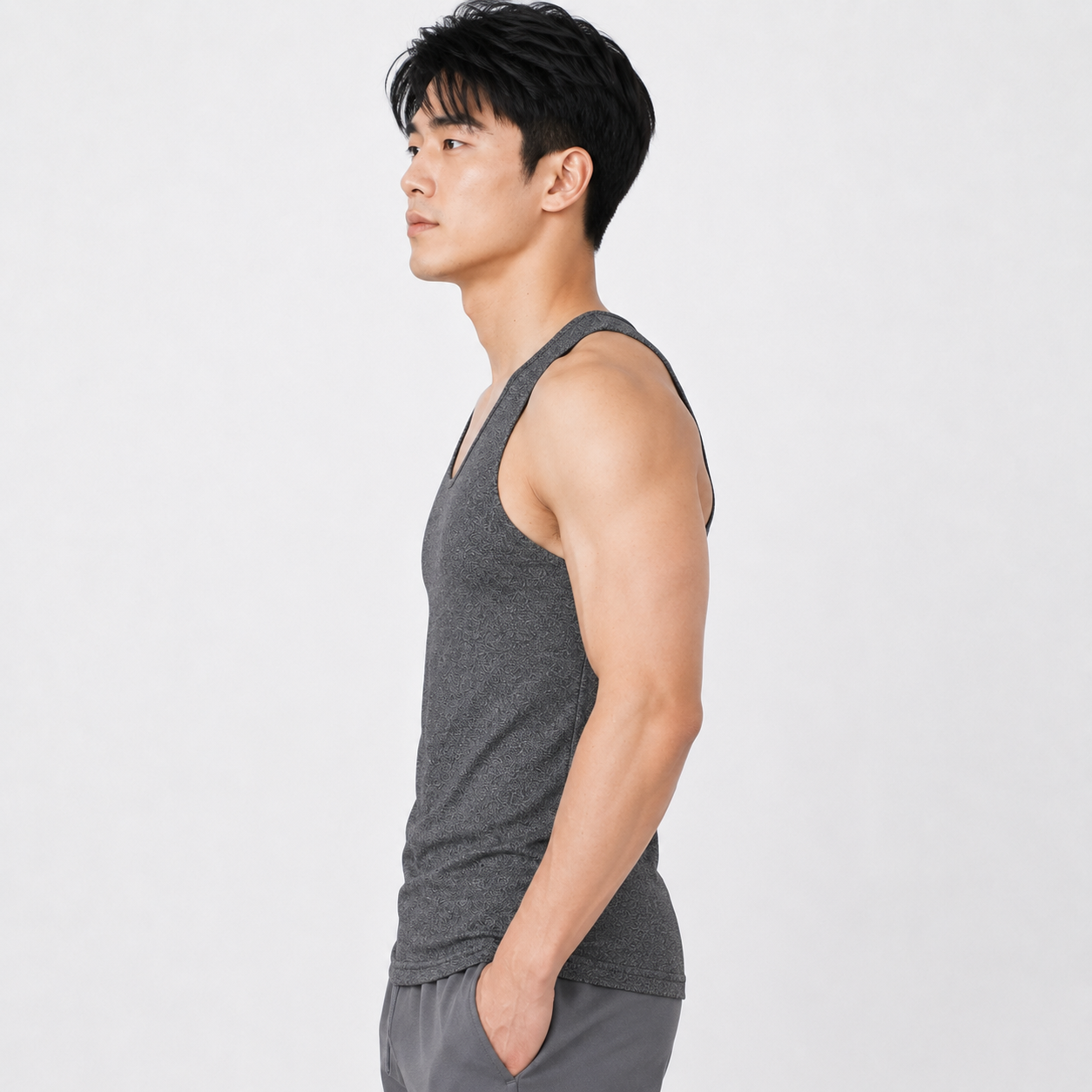 Ryusei Tanktop Pria Fujimi Dark Grey