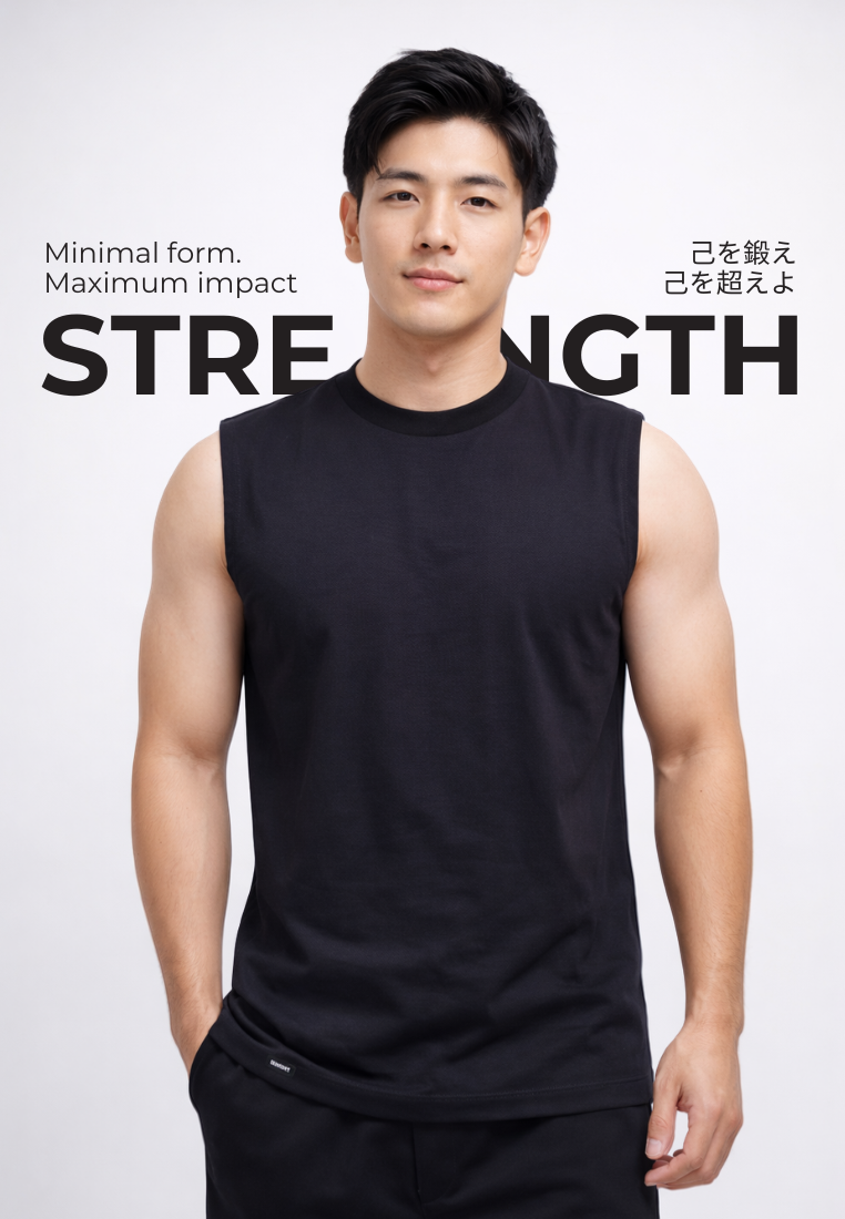 Ryusei Tanktop Pria Takara Black