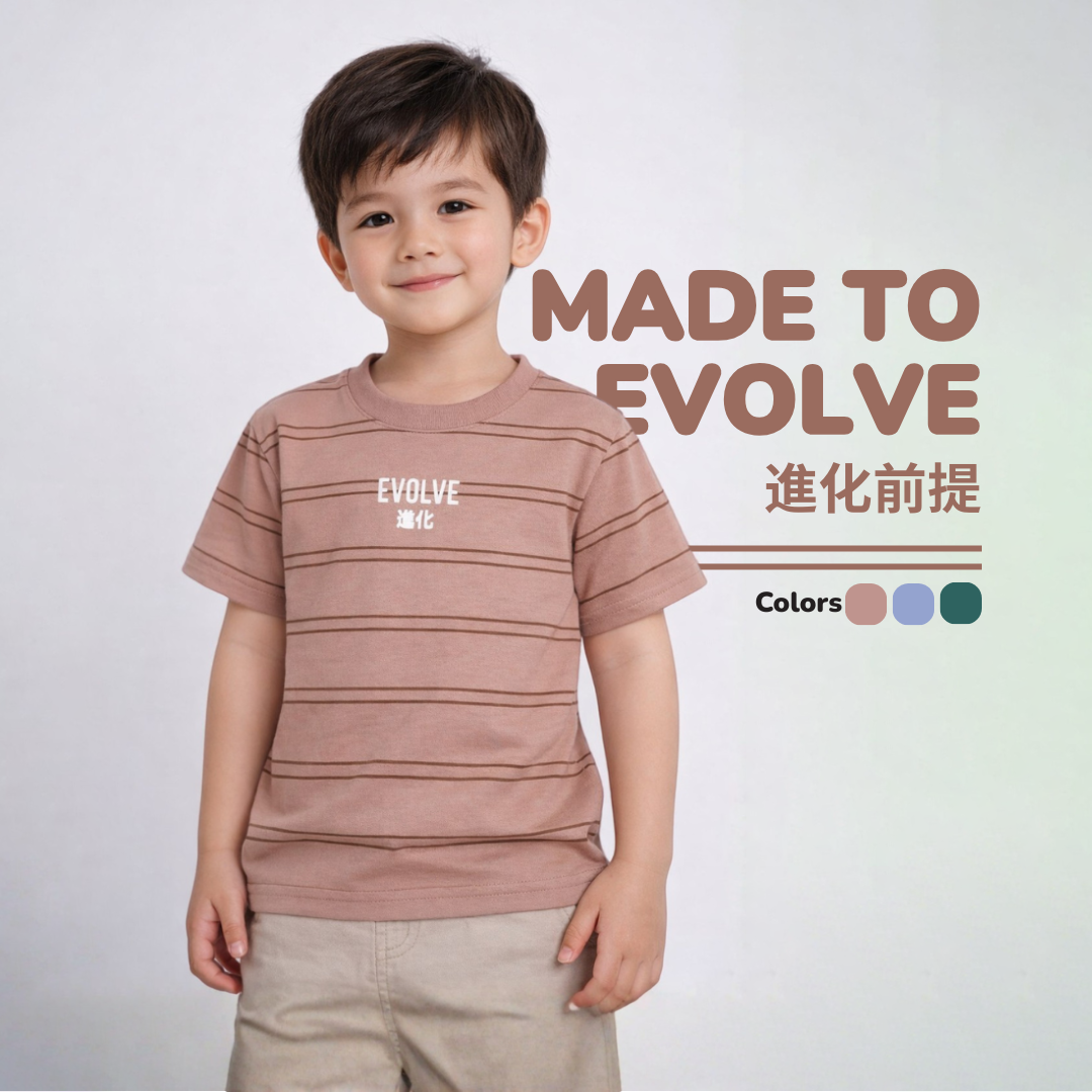 Ryusei Kaos Anak Evolve Stripe