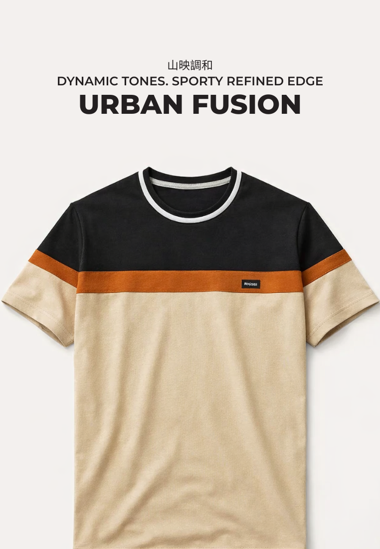 Ryusei Kaos Pria Fujiyama Light Brown