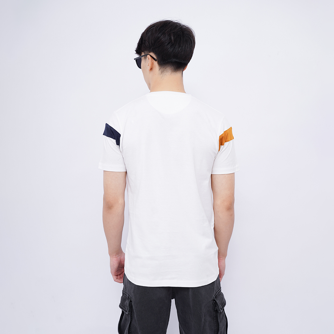 Ryusei Kaos Pria Kuroishi Button CMB White