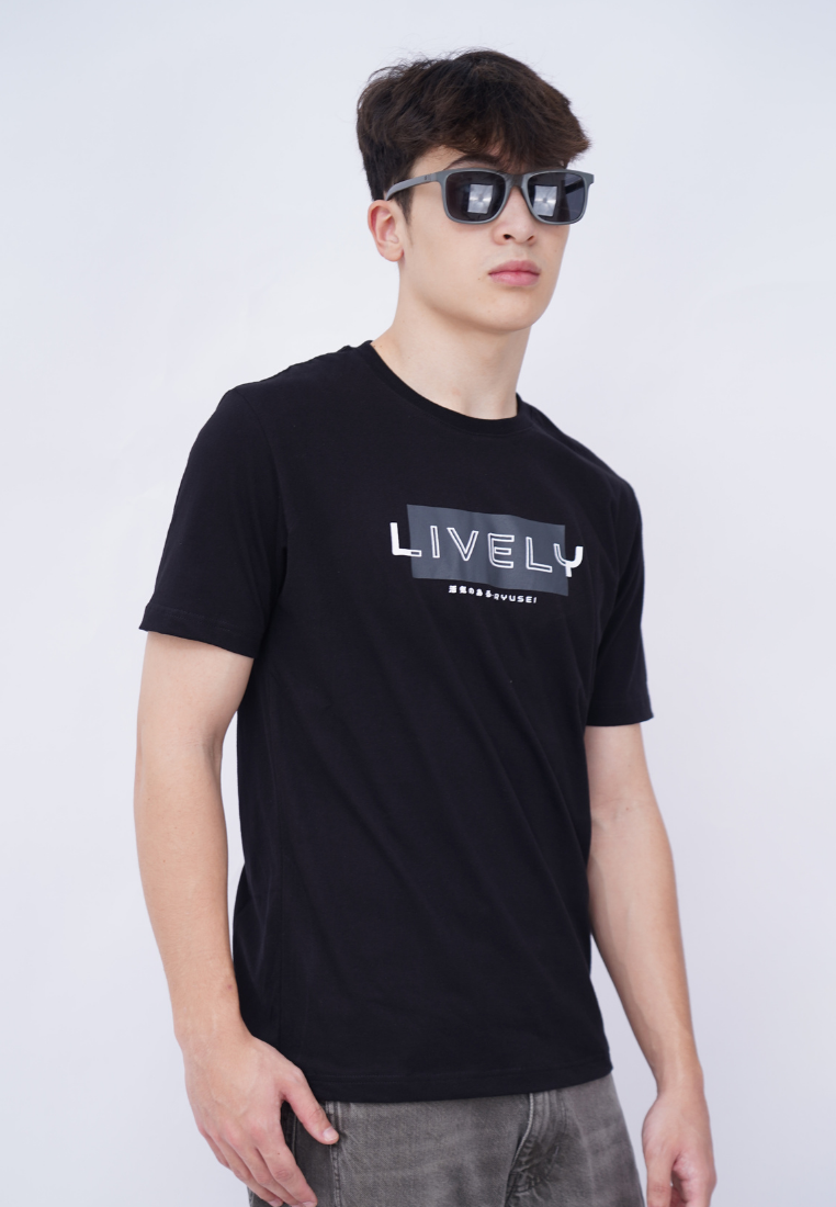 Ryusei Kaos Pria Lively Black