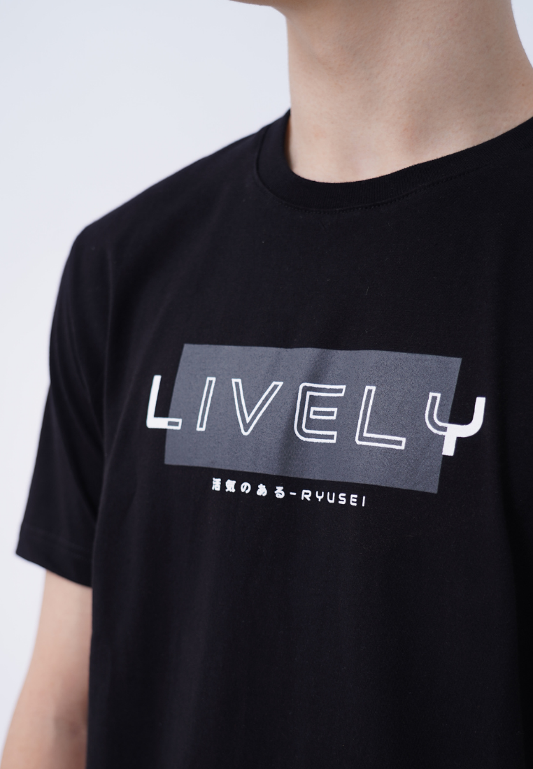 Ryusei Kaos Pria Lively Black