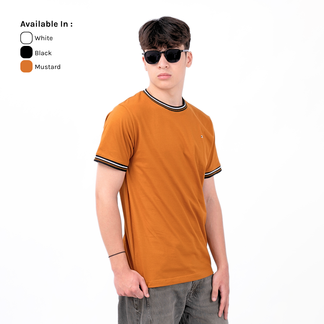 Ryusei Kaos Pria Masahiro Basic Mustard