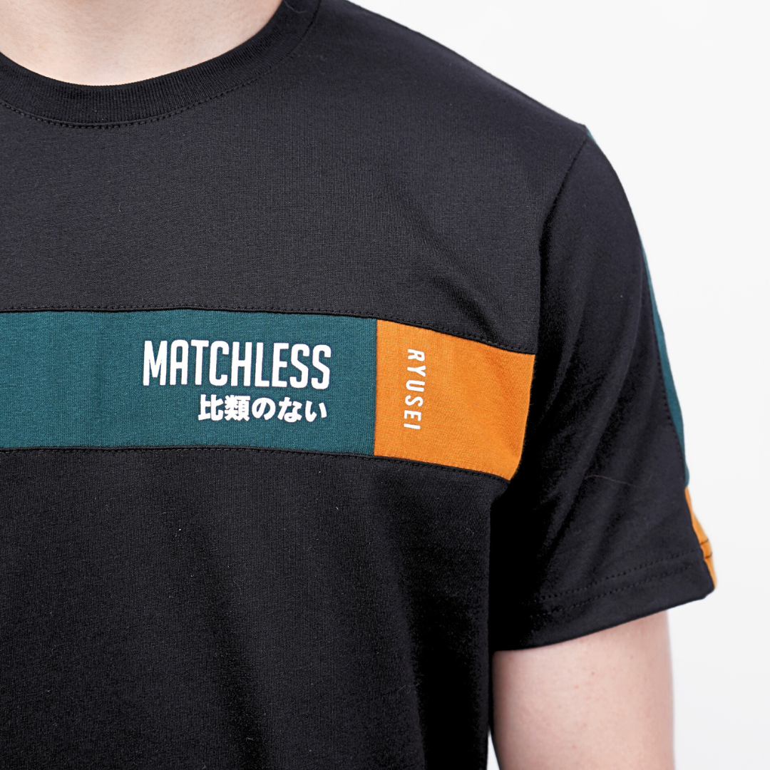 Ryusei Kaos Pria Matchless CMB Black