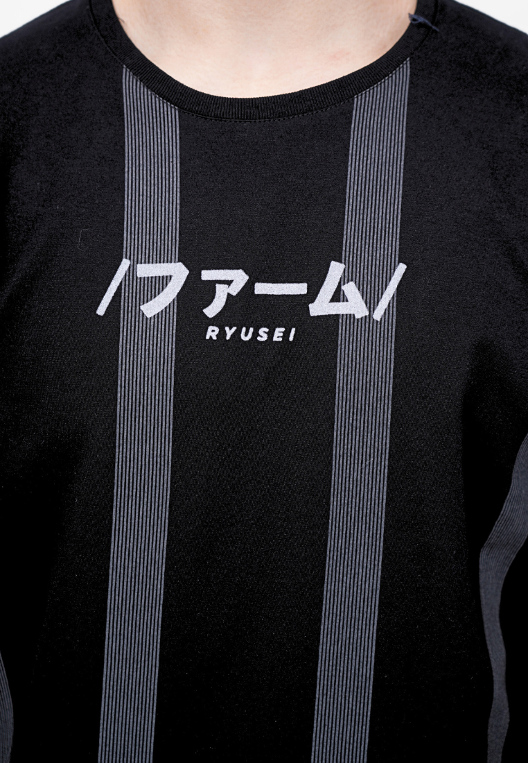 Ryusei Kaos Pria Nagahari Black