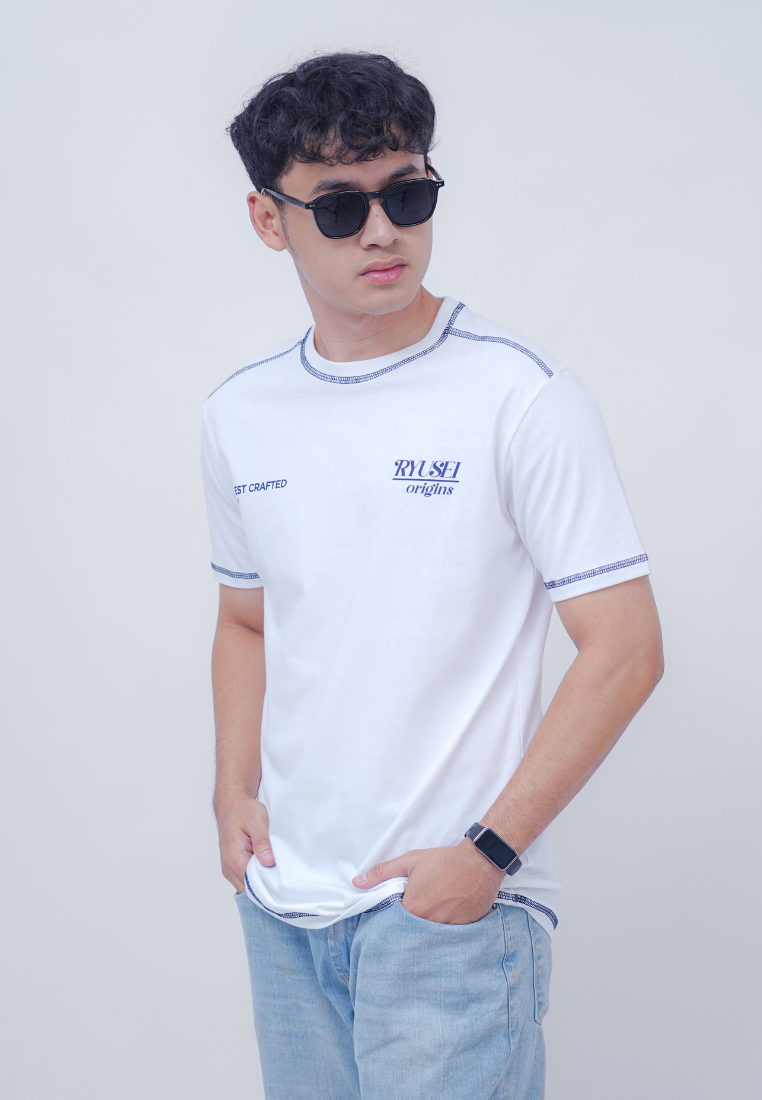 Ryusei Kaos Pria Okinawa White