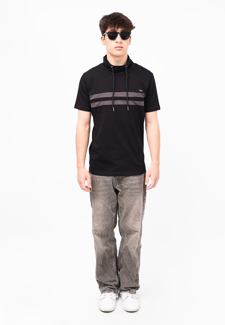 Ryusei Kaos Pria Turtleneck Nandito Hyo Black