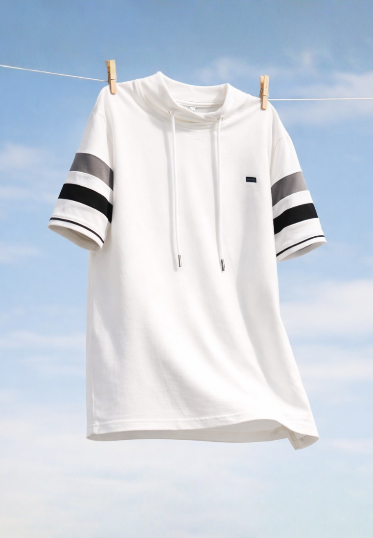 Ryusei Kaos Pria Turtleneck Nandito Kou CMB White