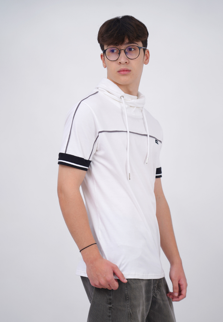 Ryusei Kaos Pria Turtleneck Nandito Ran White