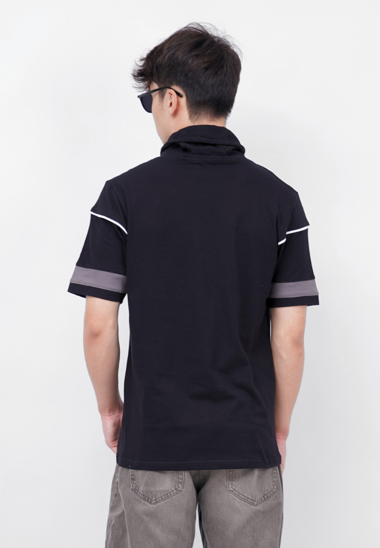 Ryusei Kaos Pria Turtleneck Nandito Respect CMB Black