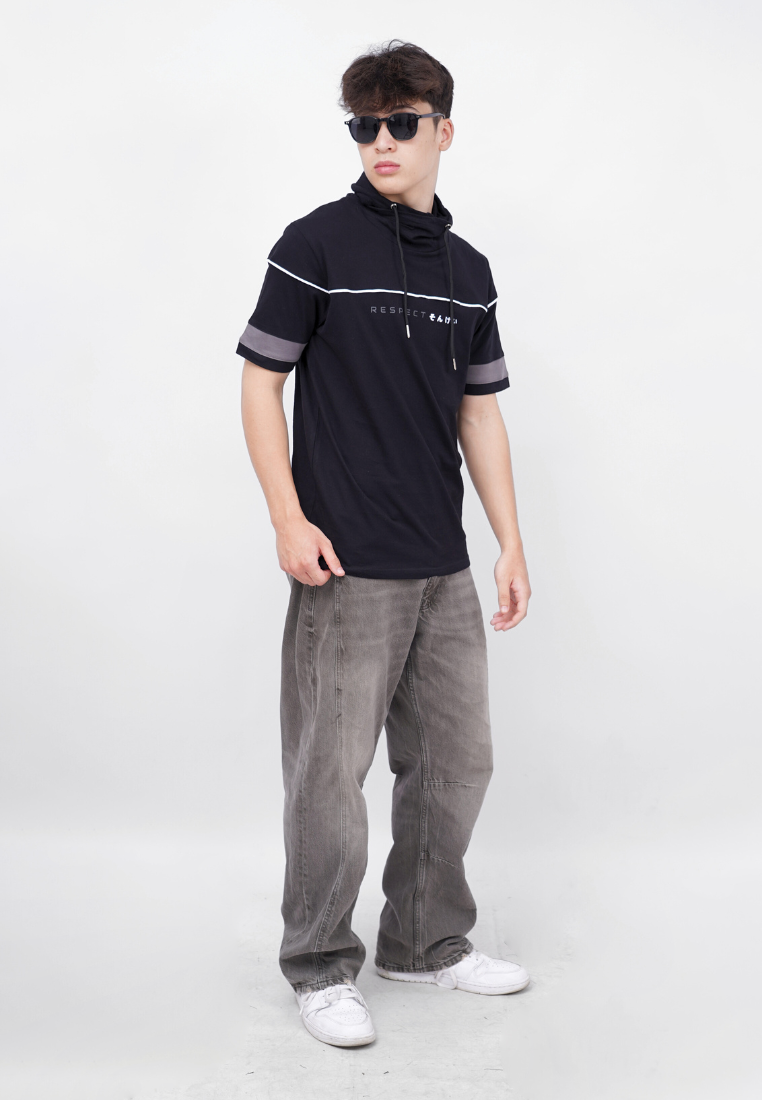 Ryusei Kaos Pria Turtleneck Nandito Respect CMB Black