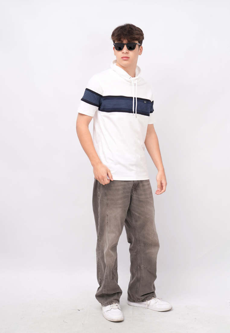 Ryusei Kaos Pria Turtleneck Nandito Tan CMB White