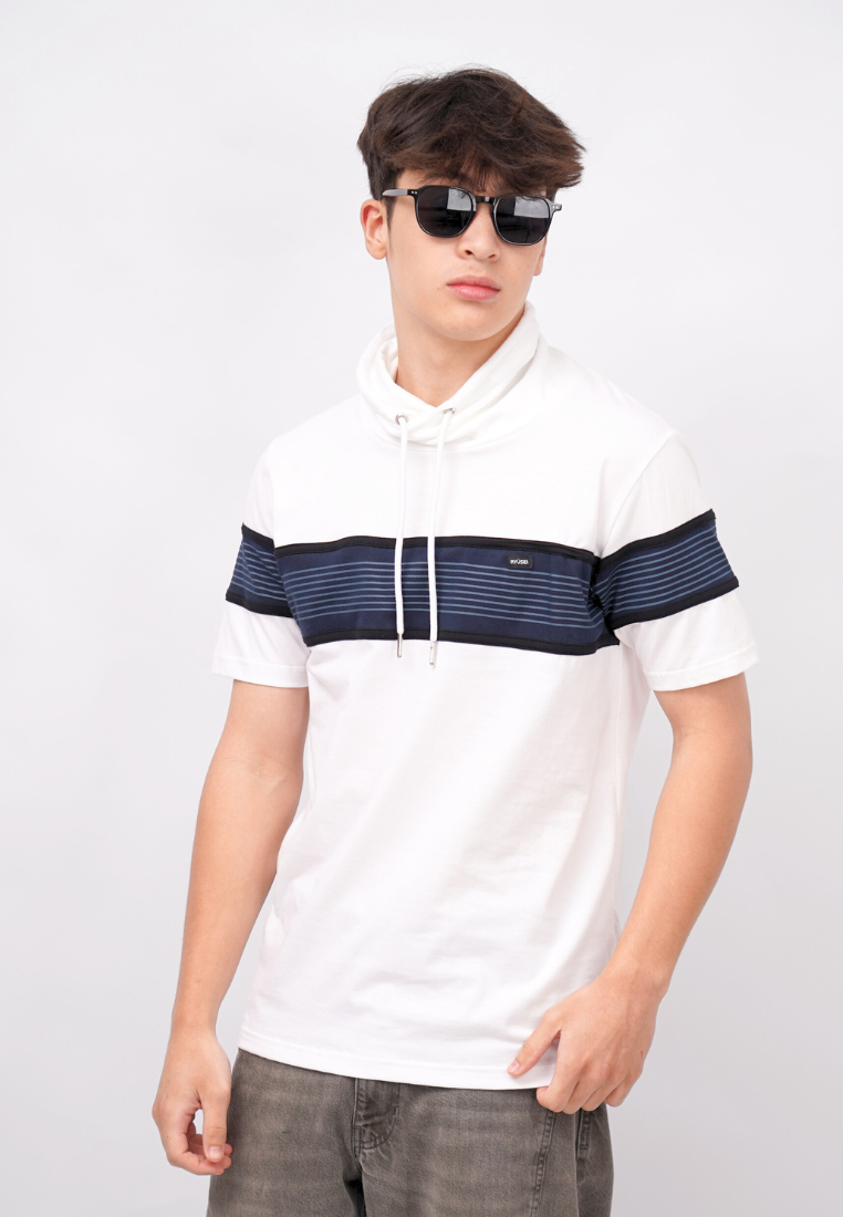 Ryusei Kaos Pria Turtleneck Nandito Tan CMB White