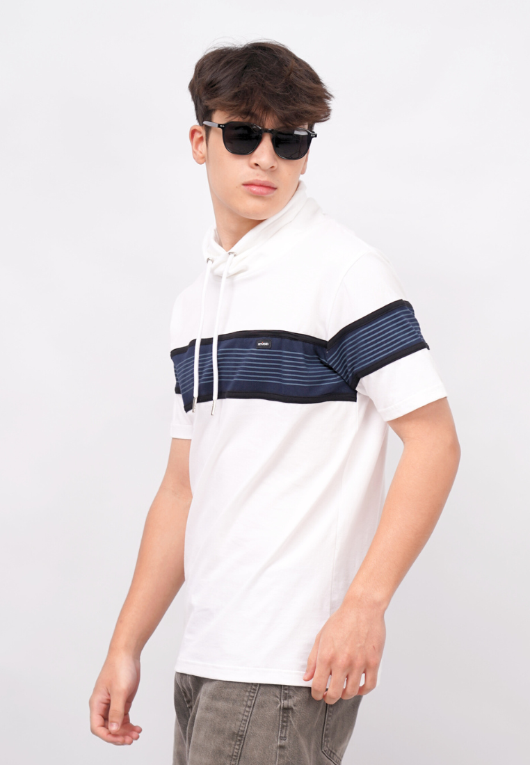 Ryusei Kaos Pria Turtleneck Nandito Tan CMB White