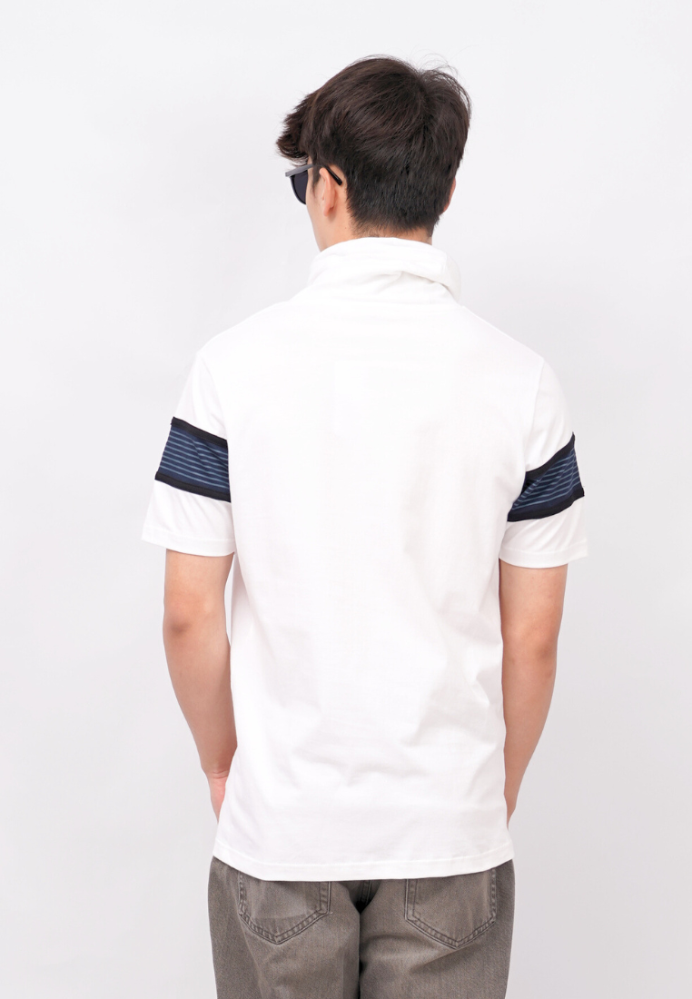 Ryusei Kaos Pria Turtleneck Nandito Tan CMB White