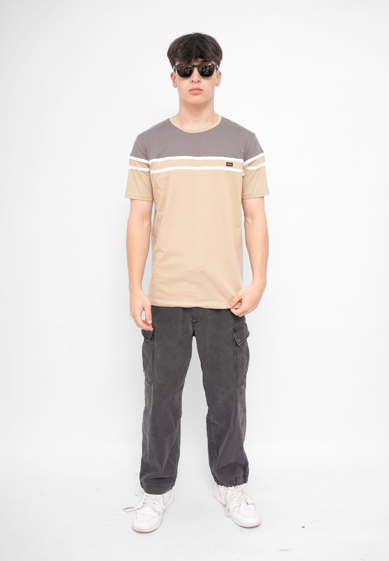 Ryusei Kaos Pria Nishioji CMB Light Brown