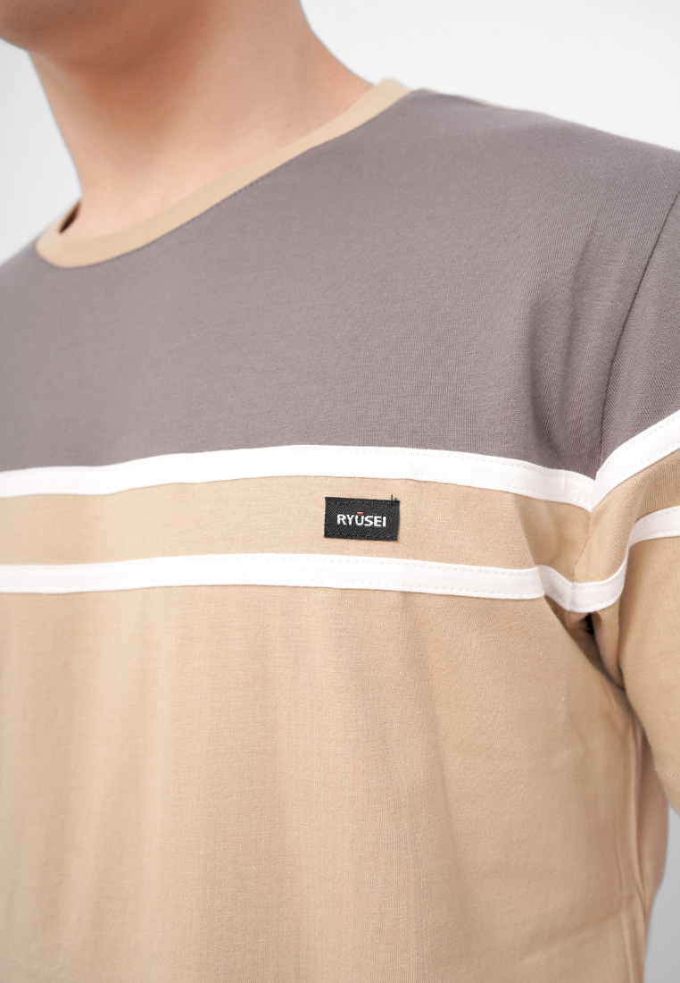 Ryusei Kaos Pria Nishioji CMB Light Brown