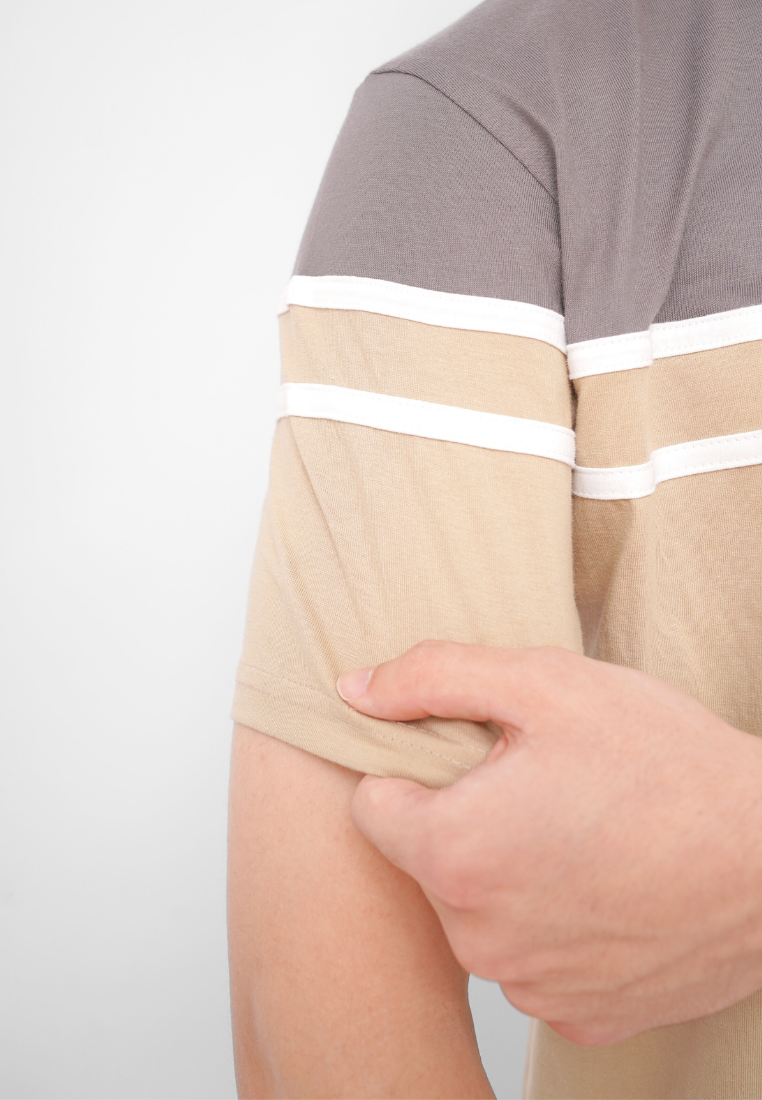 Ryusei Kaos Pria Nishioji CMB Light Brown