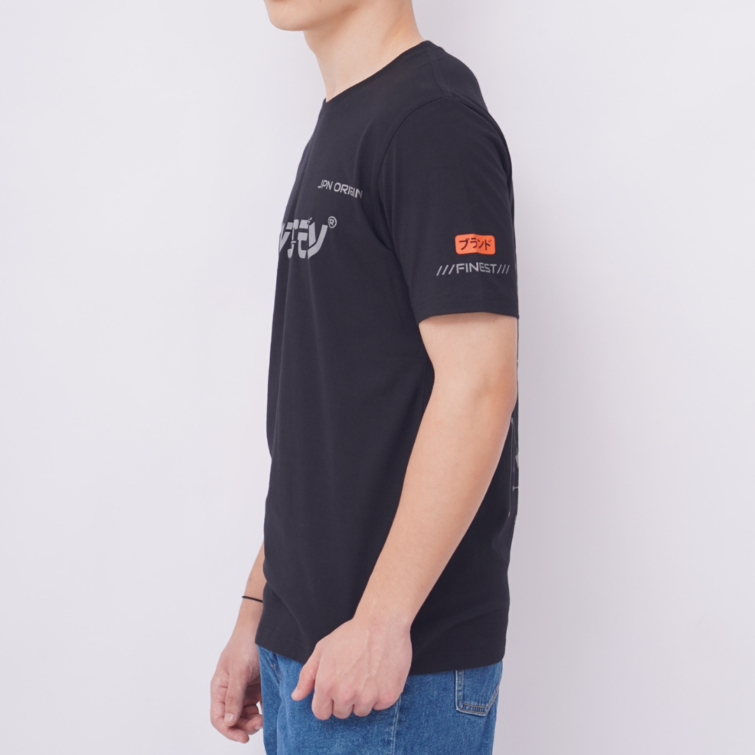 Ryusei Kaos Pria Odyssey Balck - T-shirt Grafis