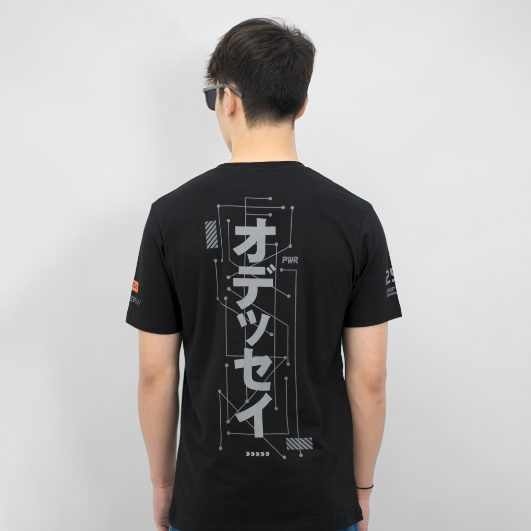Ryusei Kaos Pria Odyssey Balck - T-shirt Grafis