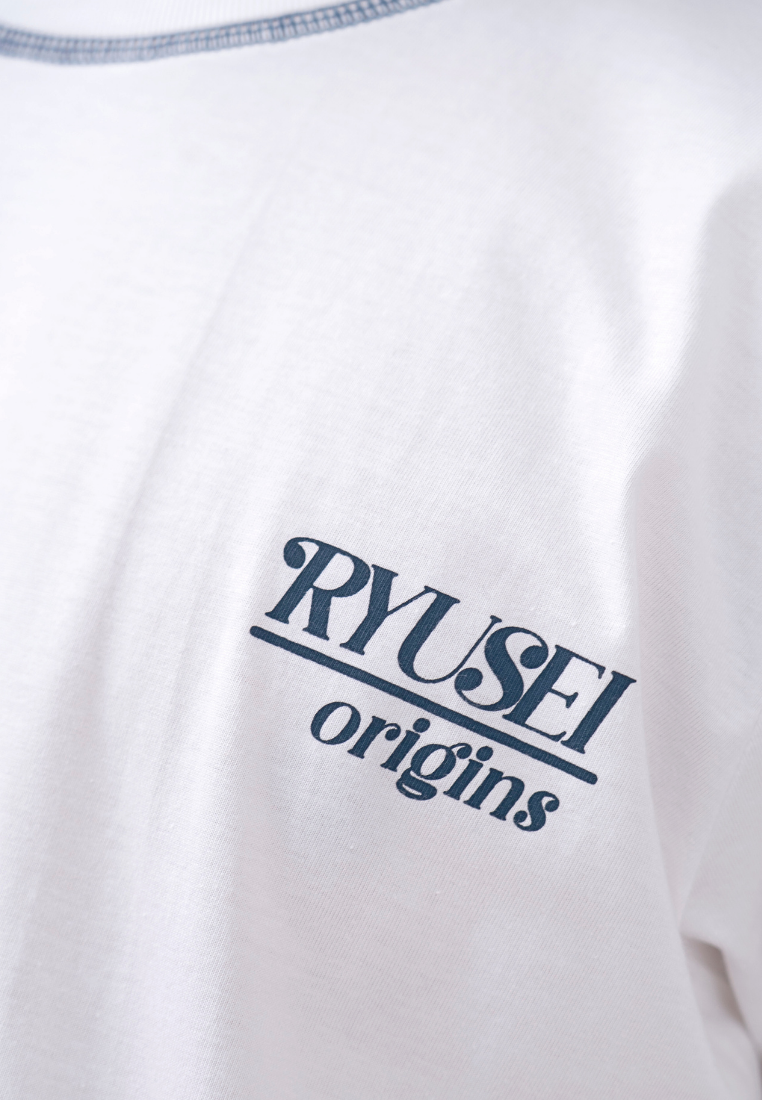 Ryusei Kaos Pria Okinawa White