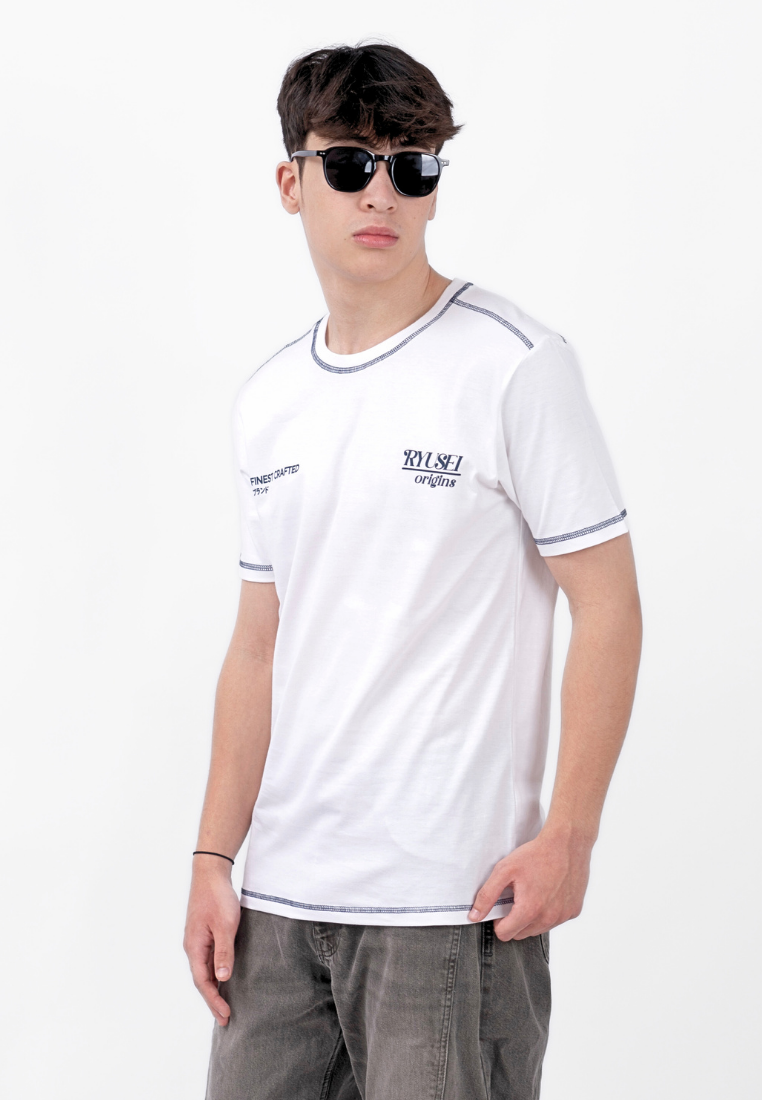 Ryusei Kaos Pria Okinawa White