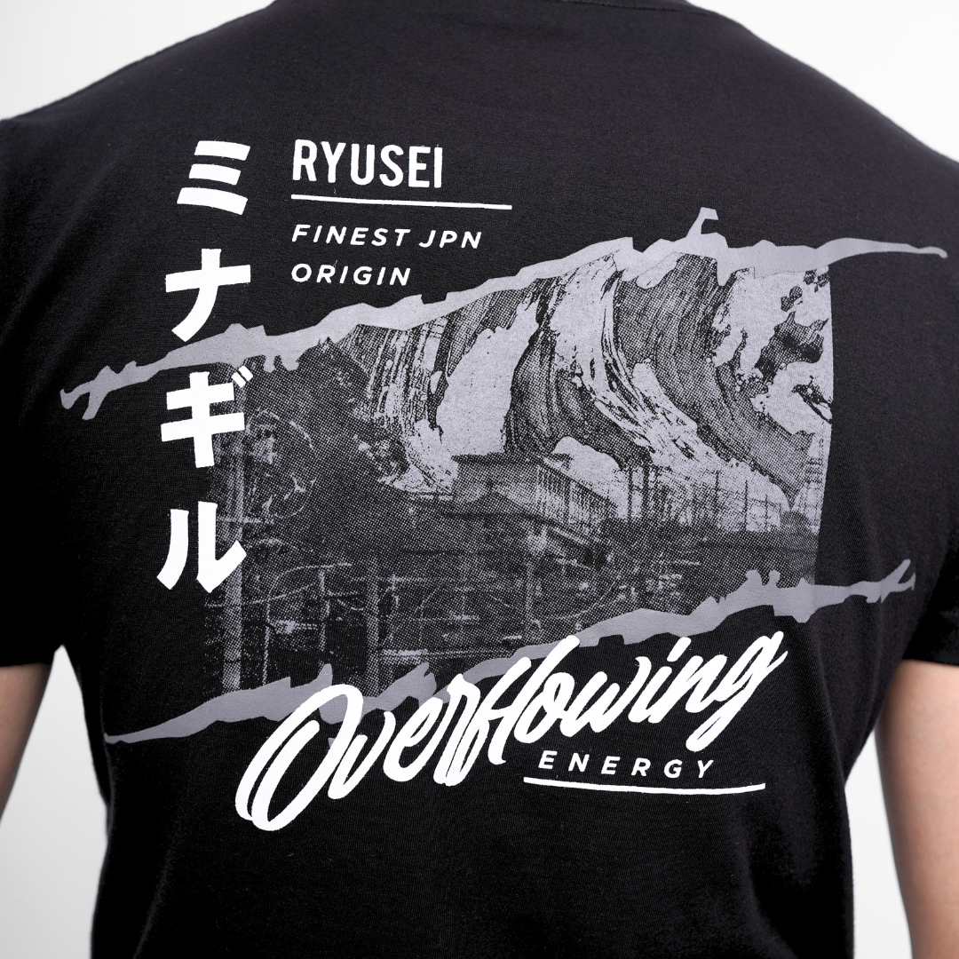 Ryusei Kaos Pria Overflowing Black
